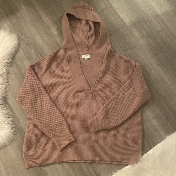 AERIE waffle oversized hoodie 🧇🤎 - Picture 1 of 2